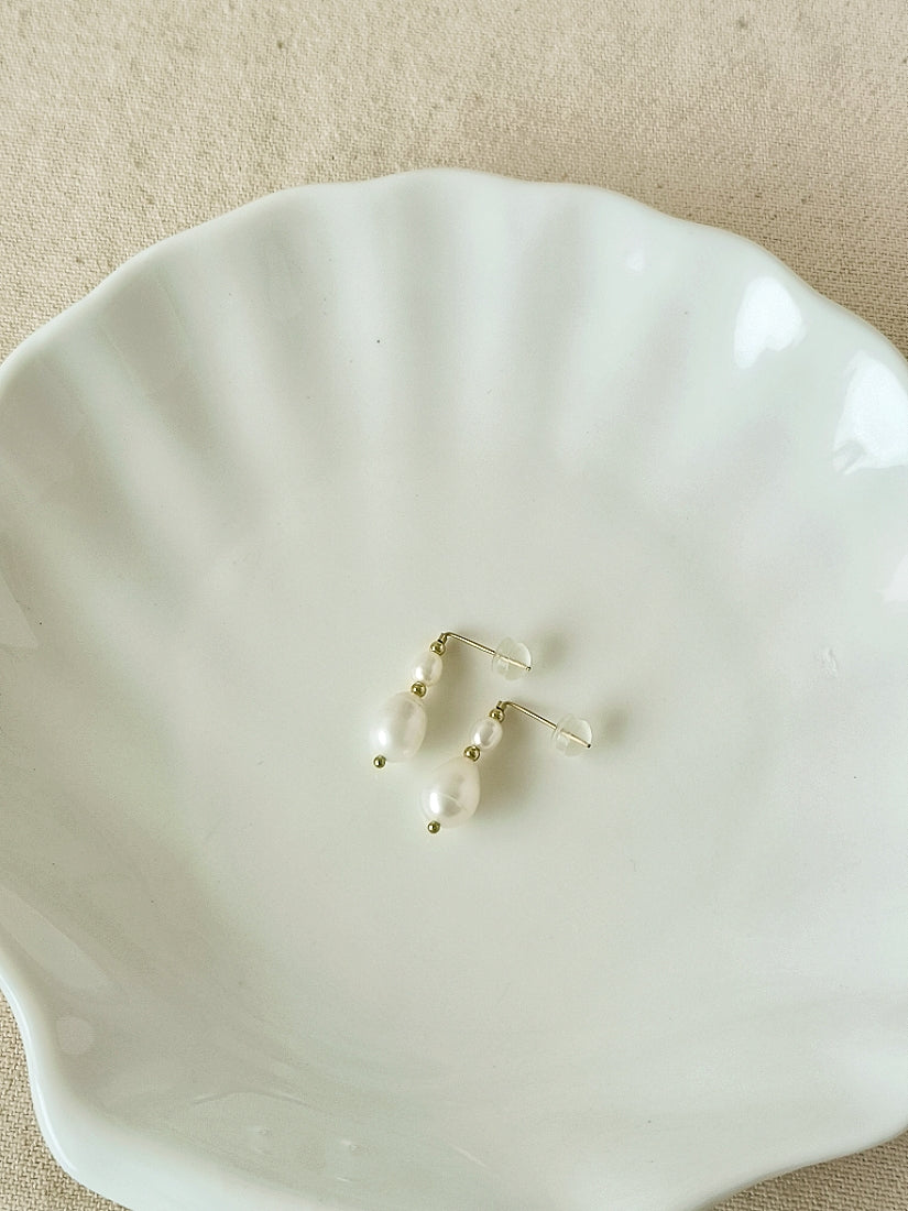 ERATO 復古珍珠L型耳針