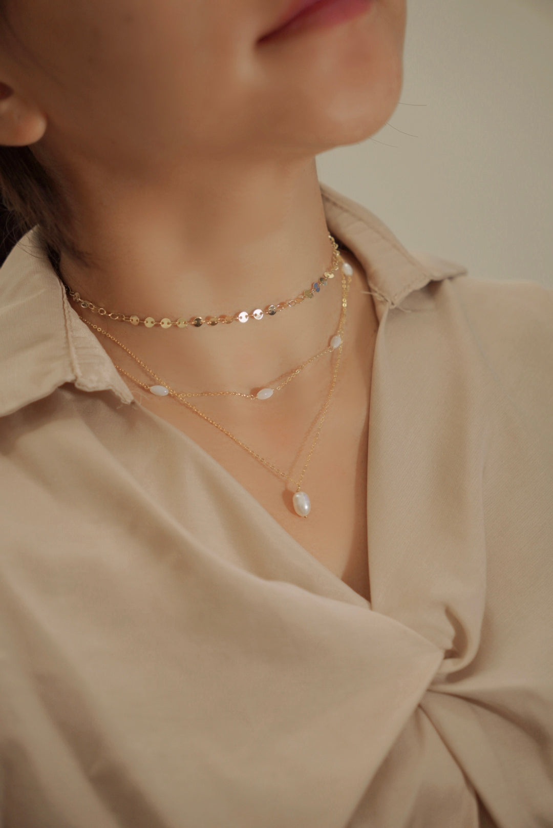 金色硬幣項鍊CHOKER