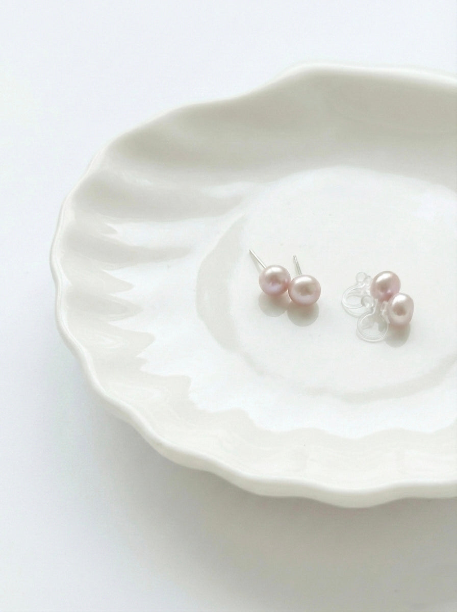 DIANA 紫色珍珠耳針