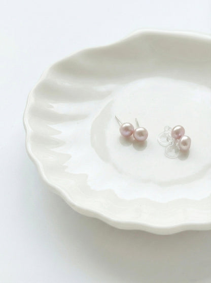 DIANA 紫色珍珠耳針