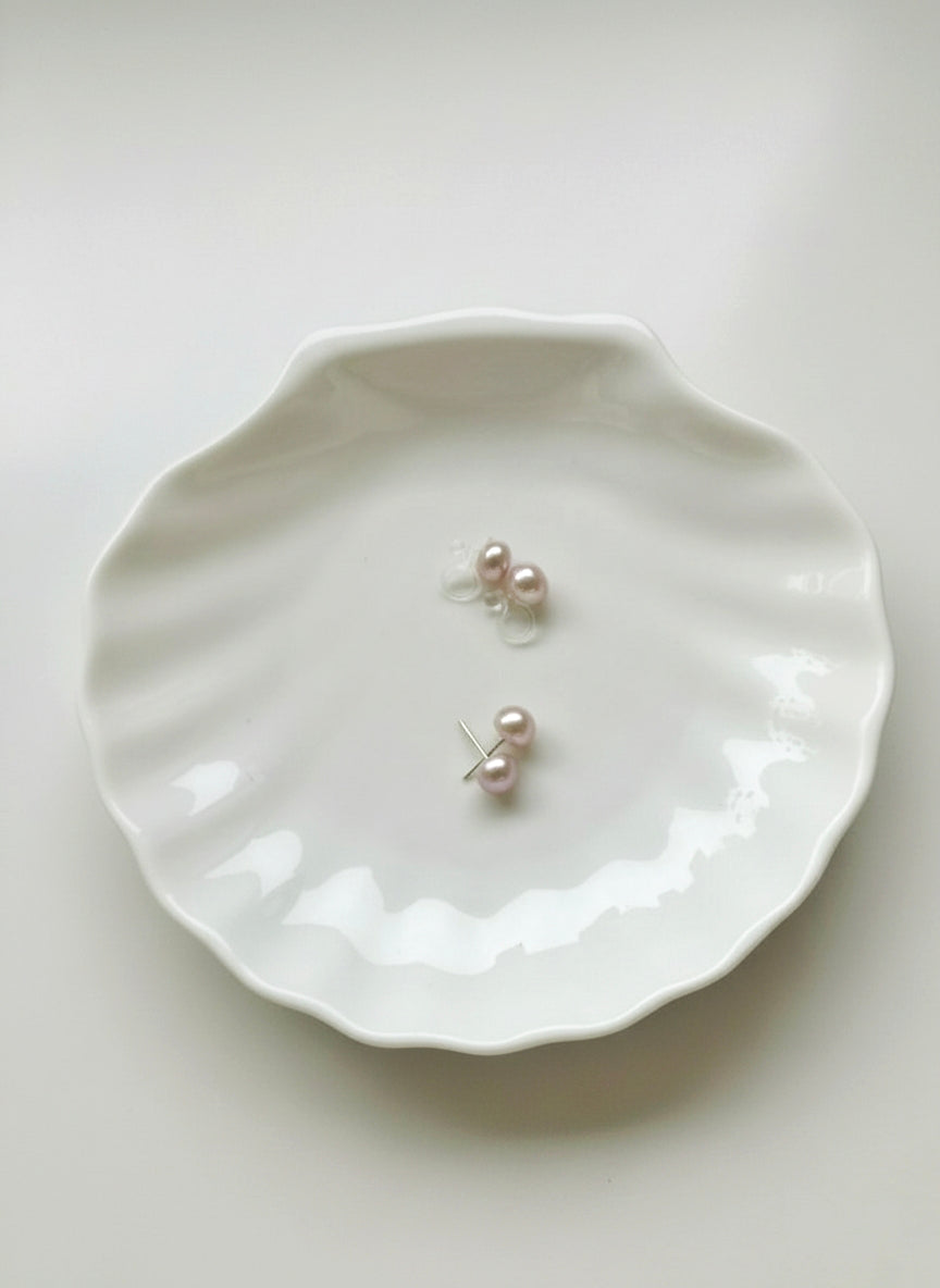 DIANA 紫色珍珠耳針