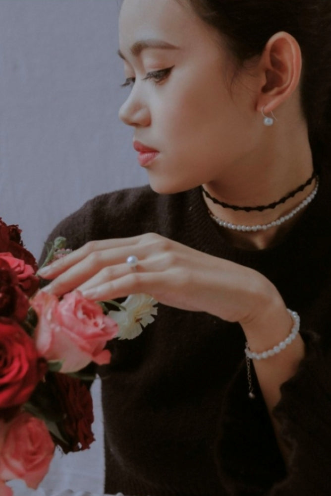 DIANA 法式珍珠耳勾