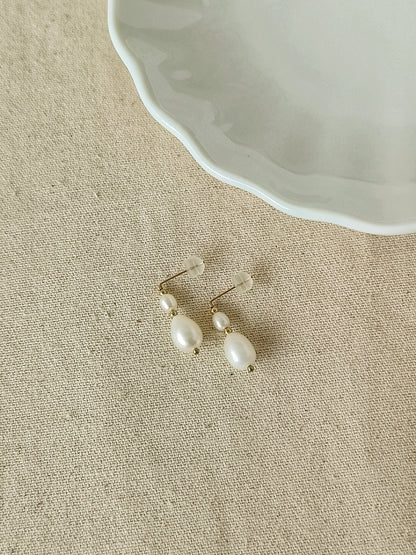 ERATO 復古珍珠L型耳針