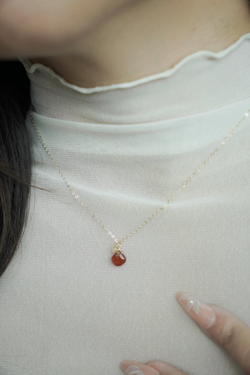 石榴石&黃水晶項鍊