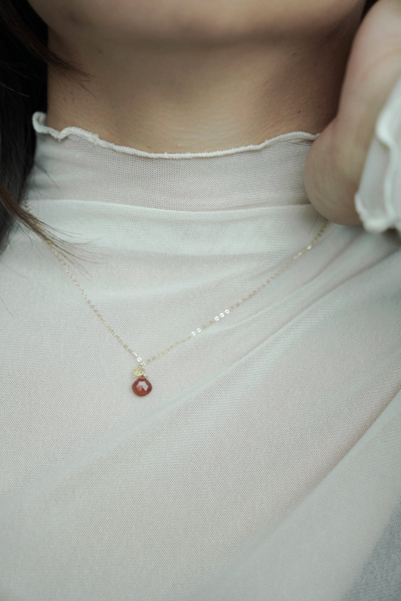 石榴石&黃水晶項鍊