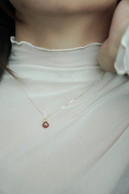 石榴石&黃水晶項鍊