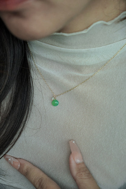 綠玉髓&月光石項鍊