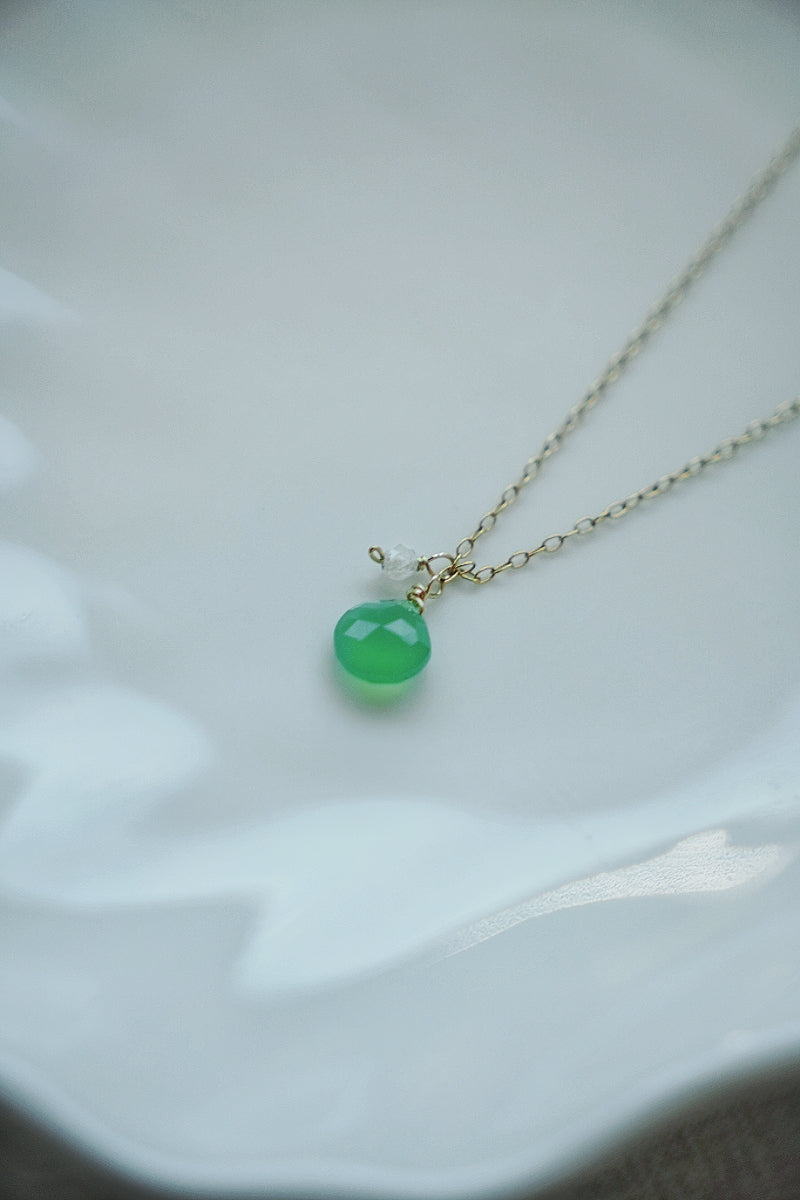 綠玉髓&月光石項鍊