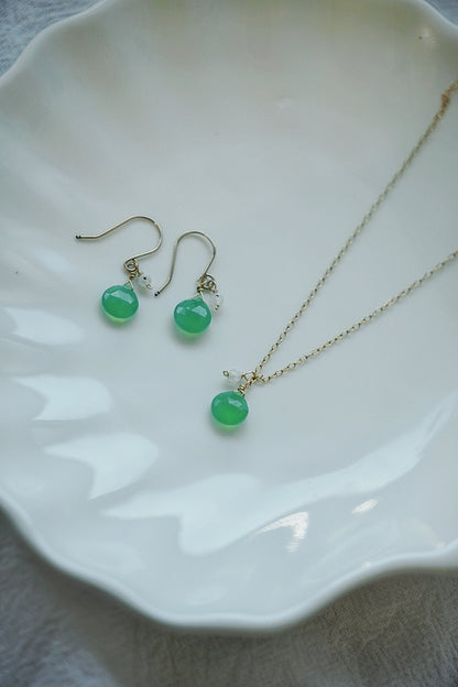 綠玉髓&月光石項鍊