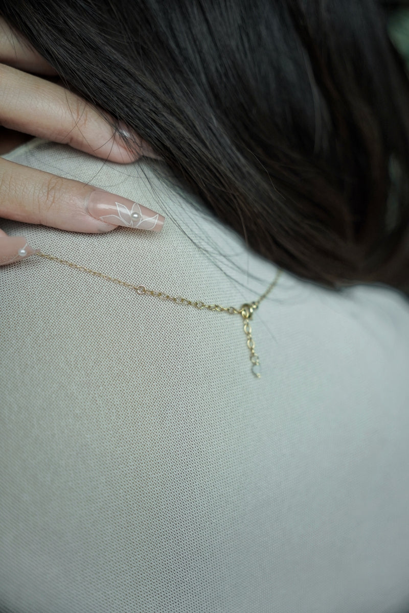 綠玉髓&月光石項鍊