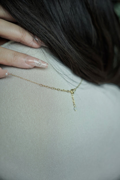 綠玉髓&月光石項鍊