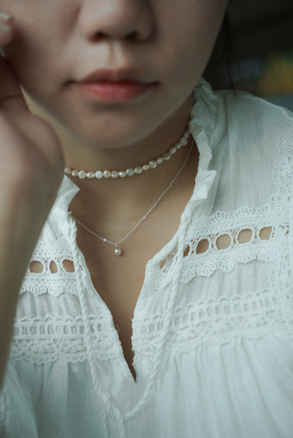 SELENE 單顆珍珠項鍊
