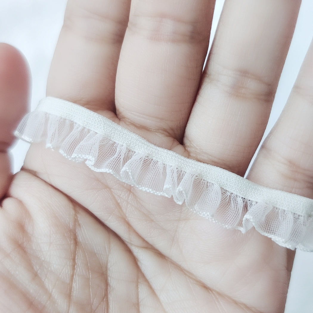 彈力半波浪白色蕾絲CHOKER