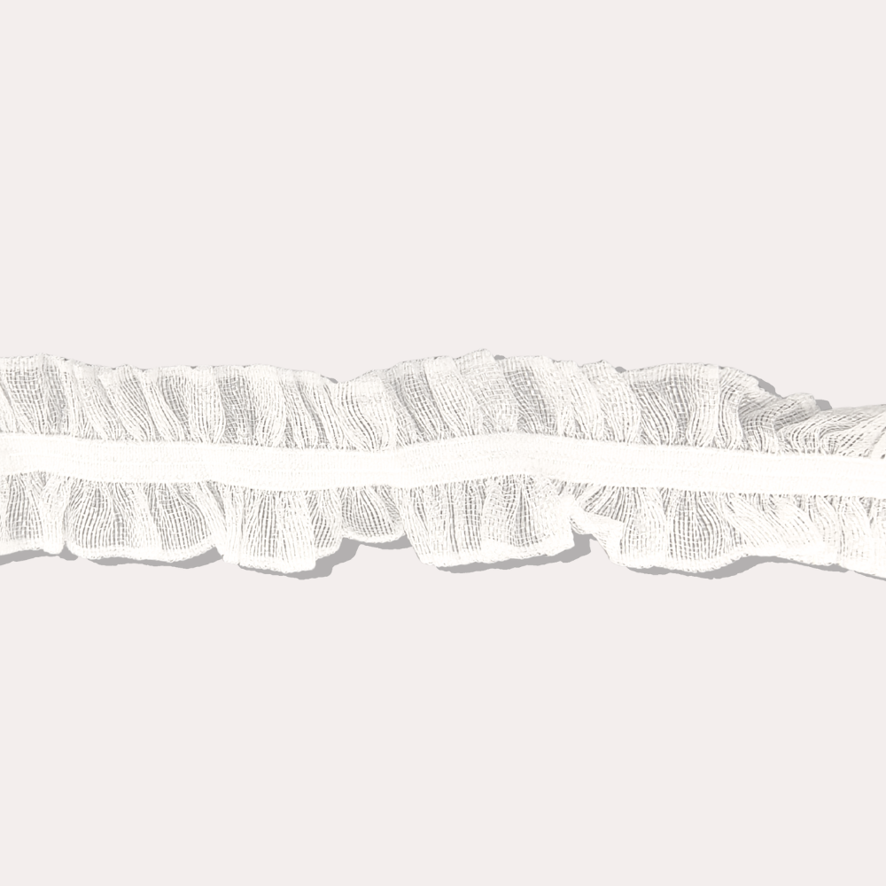 彈力雙波浪白色蕾絲CHOKER
