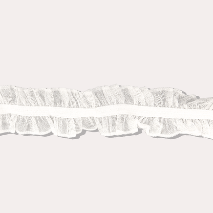 彈力雙波浪白色蕾絲CHOKER