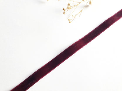 酒紅天鵝絨布CHOKER
