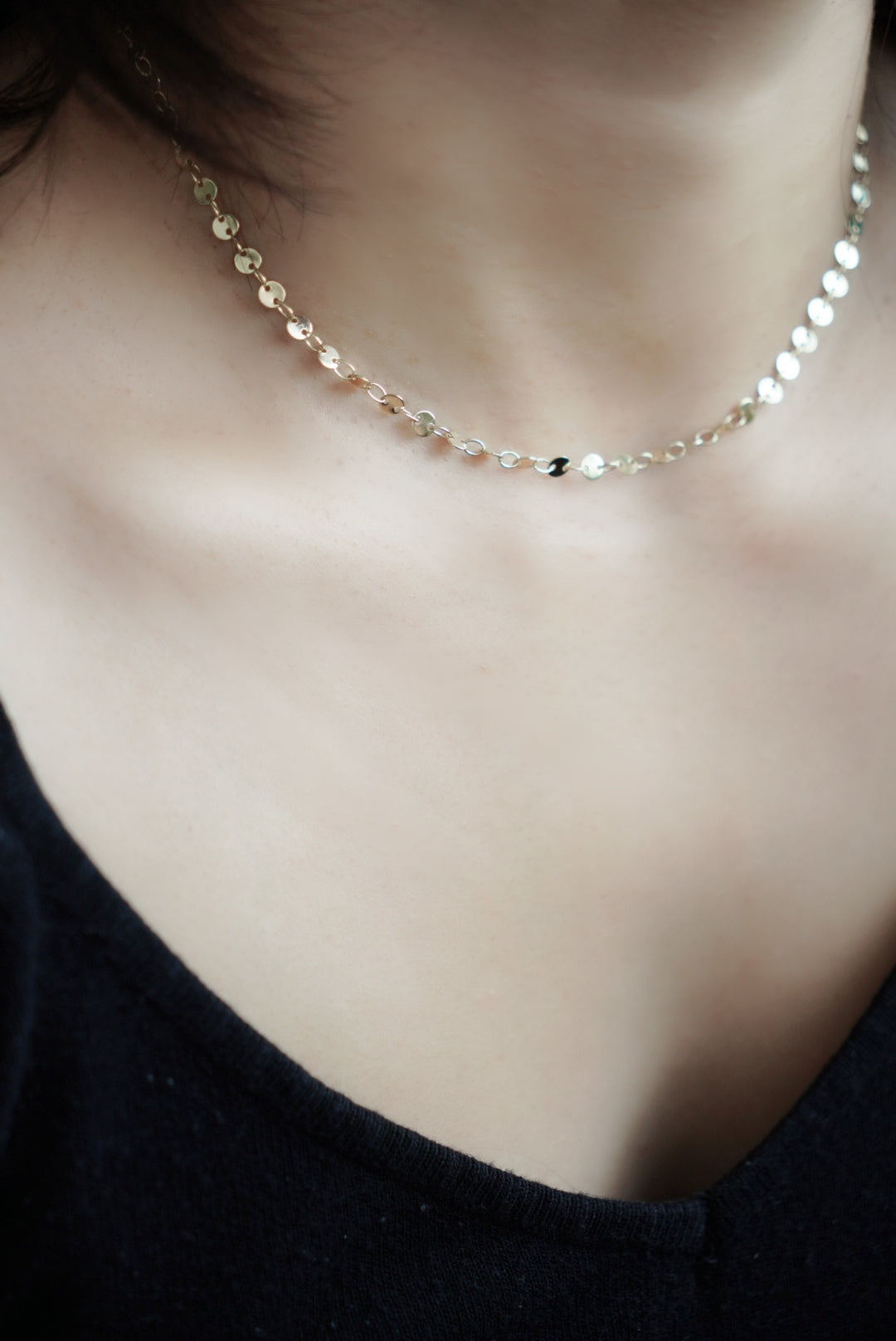 3 WAY 金色硬幣項鍊CHOKER