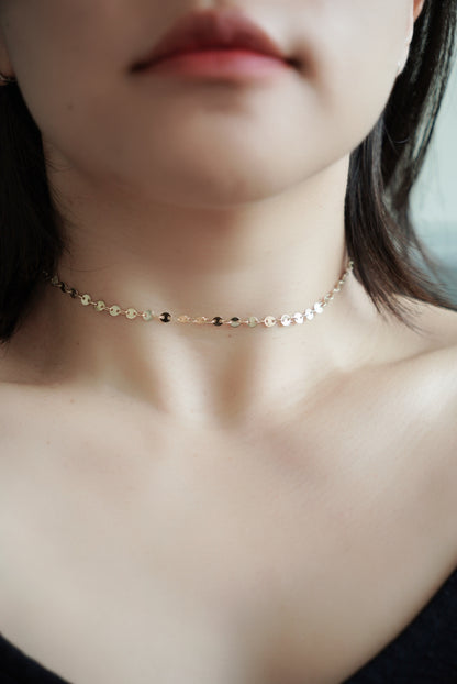 3 WAY 金色硬幣項鍊CHOKER