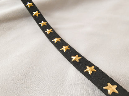 小金星黑麂皮絨CHOKER