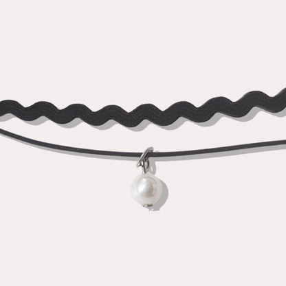 珍珠波浪雙層CHOKER