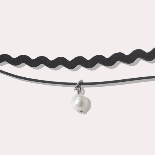 珍珠波浪雙層CHOKER