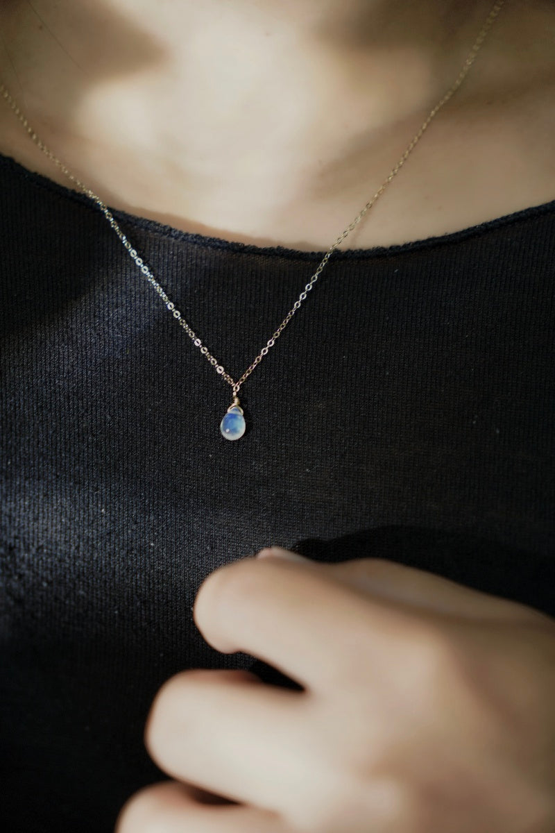 胖胖水滴 月光石項鍊