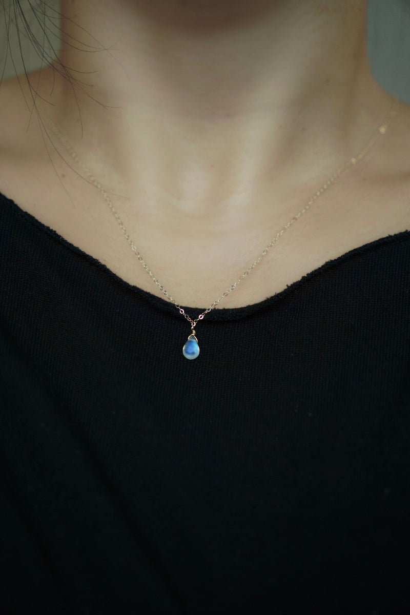 胖胖水滴 月光石項鍊