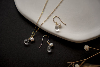 白水晶&珍珠項鍊