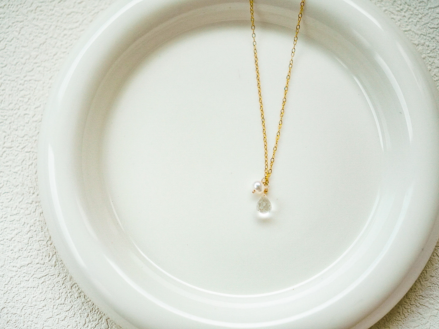 白水晶&珍珠項鍊