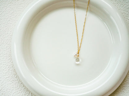 白水晶&珍珠項鍊