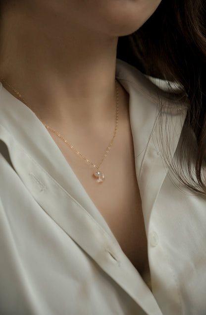 白水晶&珍珠項鍊