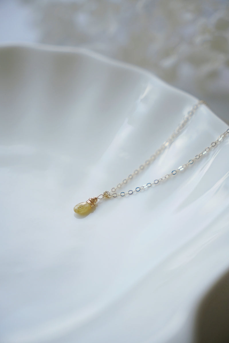 稀有黃色藍寶石項鍊