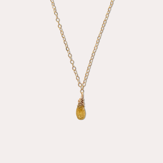 稀有黃色藍寶石項鍊