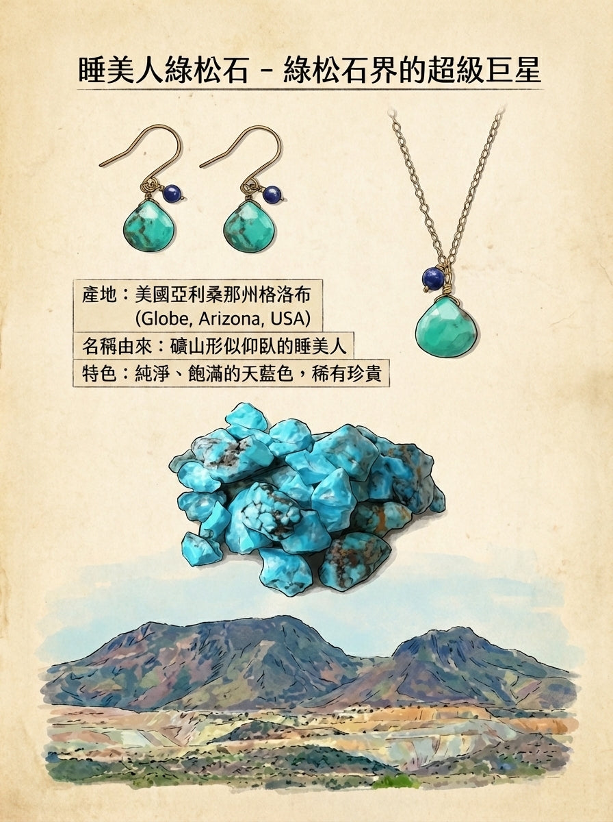 睡美人綠松石&青金石項鍊