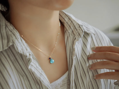 睡美人綠松石&青金石項鍊