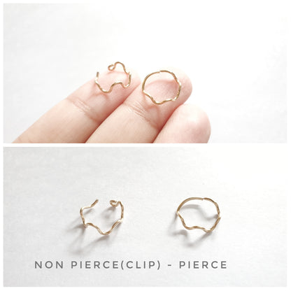 波浪耳圈/耳骨夾