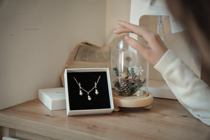 蒲公英聖誕鐘罩夜燈 × 純銀飾品 - 佳節聯名禮組